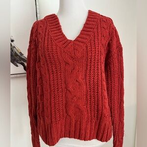 New Wynter V-Neck Cable Knit Sweater Size Small Stitchfix